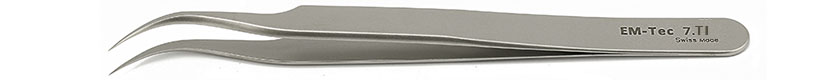 50-006070-EM-Tec-4-TI high precision tweezers-very fine sharp tips-titanium.jpg EM-Tec 7.TI high precision tweezers, style 7, very fine curved tips, titanium
